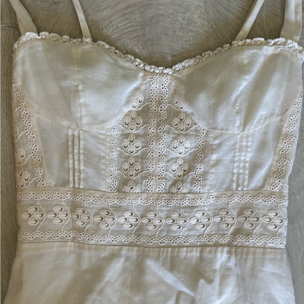 Reformation Cream Mini Dress - Picture 2 of 6